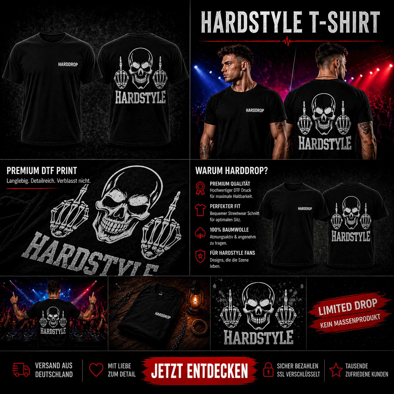 Hardstyle T-Shirt Skull