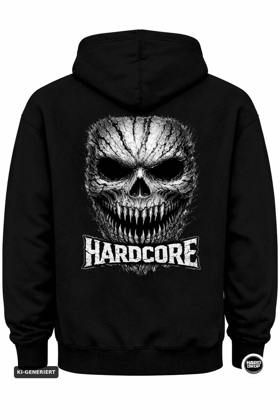 HARDDROP Hardcore Treeface Hoodie mit Horror Backprint – Hardcore Streetwear