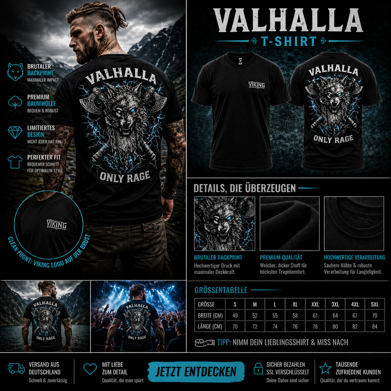 VALHALLA STORM – Viking Valhalla T-Shirt
