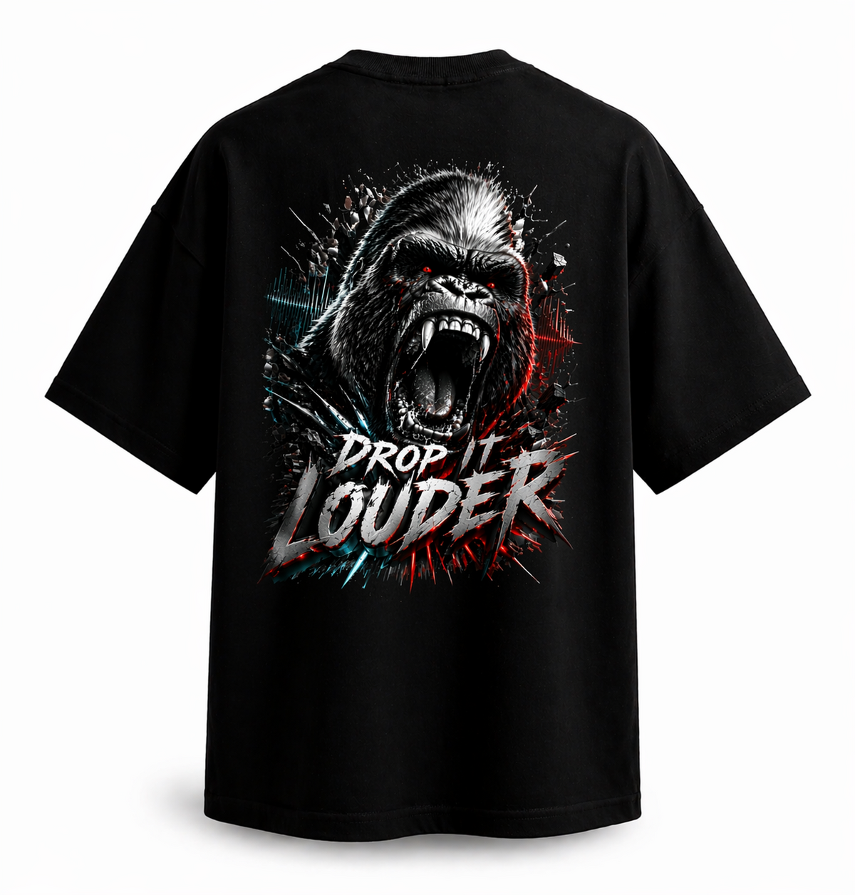 HARDDROP Drop It Louder Hardstyle T-Shirt Gorilla Backprint Rückansicht