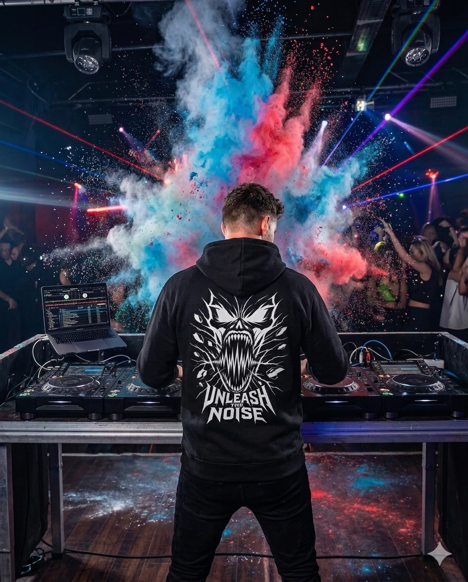 Harddrop „Unleash The Noise“ Hoodie – Hardcore Streetwear Backprint
