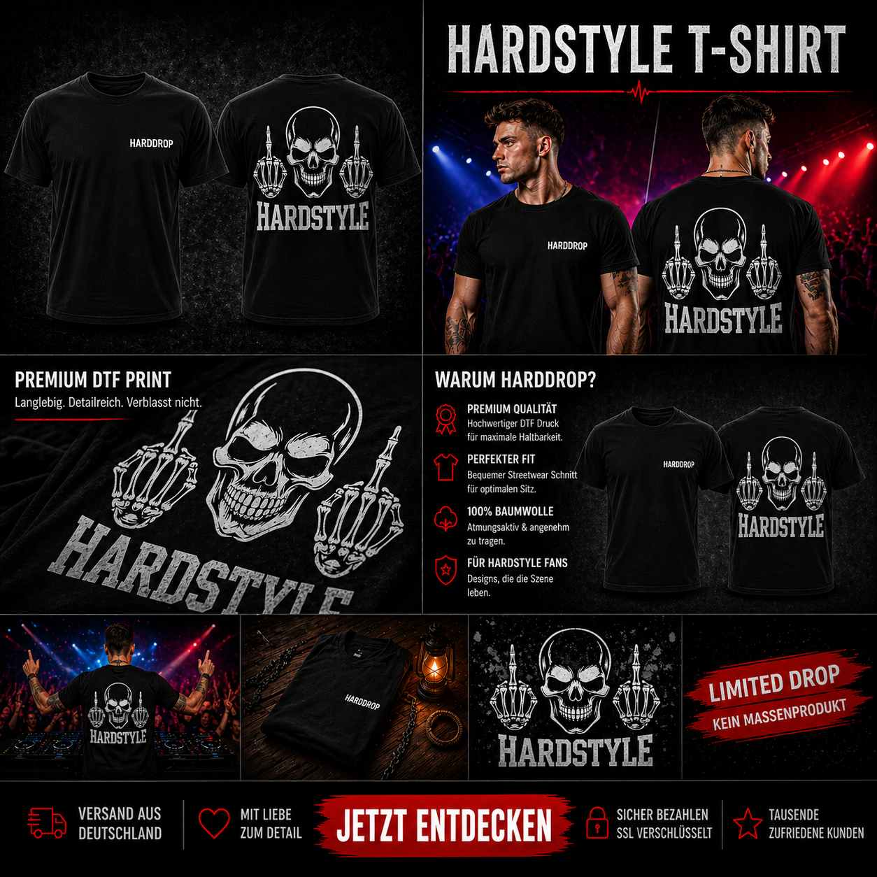 Hardstyle T-Shirt Skull