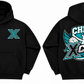 Cheer X-Cess Hoodie Schwarz – Vorder- und Rückseite