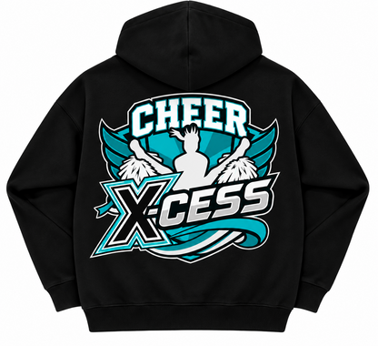 Cheer X-Cess Hoodie Schwarz – Rückenansicht