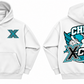 Cheer X-Cess Hoodie Weiß – Vorder- und Rückseite
