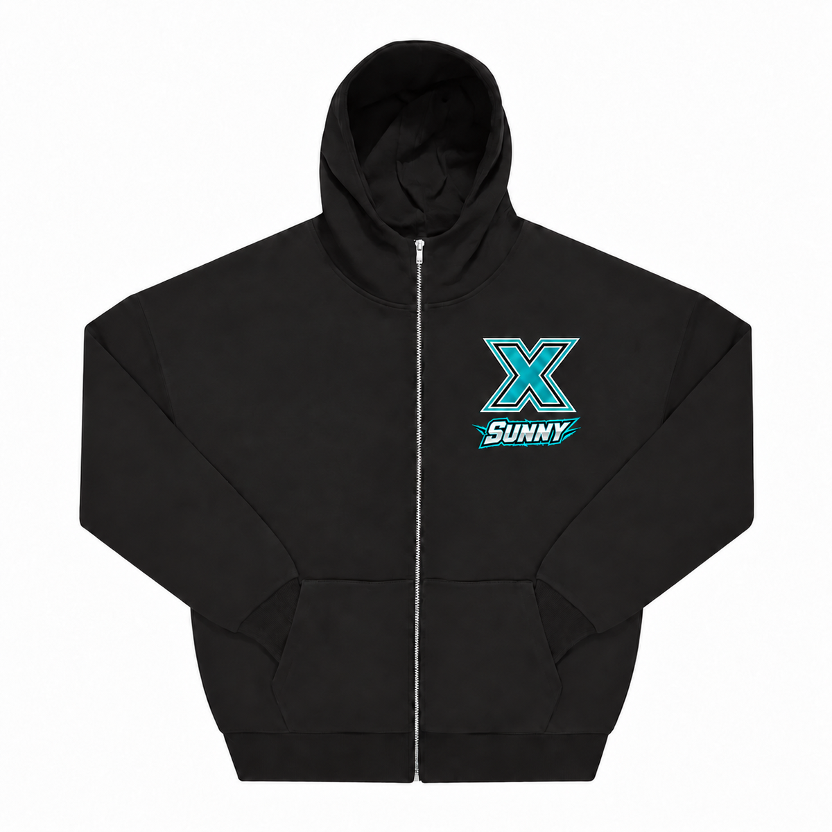 Cheer X-Cess Kapuzenjacke Schwarz – Beispiel Namensdruck Sunny