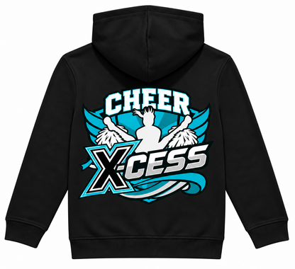 Cheer X-Cess Kinder-Hoodie Schwarz – Rückenansicht