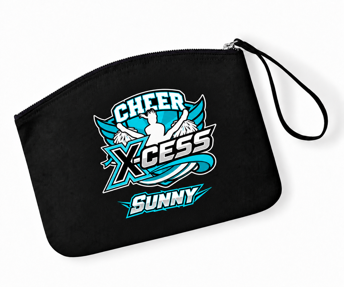 Cheer X-Cess Schminkbeutel Schwarz mit Beispielnamen Sunny