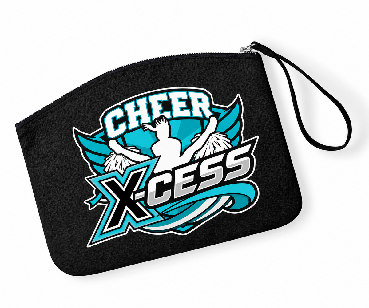 Cheer X-Cess Schminkbeutel in Schwarz mit Handgelenkschlaufe