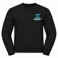 Cheer X-Cess Kinder-Sweatshirt – Schwarz – Vorderseite mit Beispielnamen