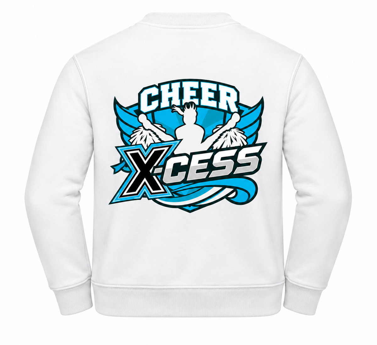 Cheer X-Cess Kinder-Sweatshirt – Weiß – Rückseite