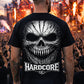 Schwarzes T-Shirt mit Horror Treeface Motiv – Hardcore Streetwear DTF-Druck für Festivals, Raves und Clubs | Laserhandmade