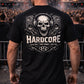 Schwarzes Herren T-Shirt mit großem Hardcore Rückenprint – Streetwear für Festivals, Clubs und Raves | Laserhandmade