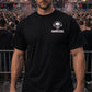 Schwarzes Herren T-Shirt mit großem Hardcore Rückenprint – Streetwear für Festivals, Clubs und Raves | Laserhandmade