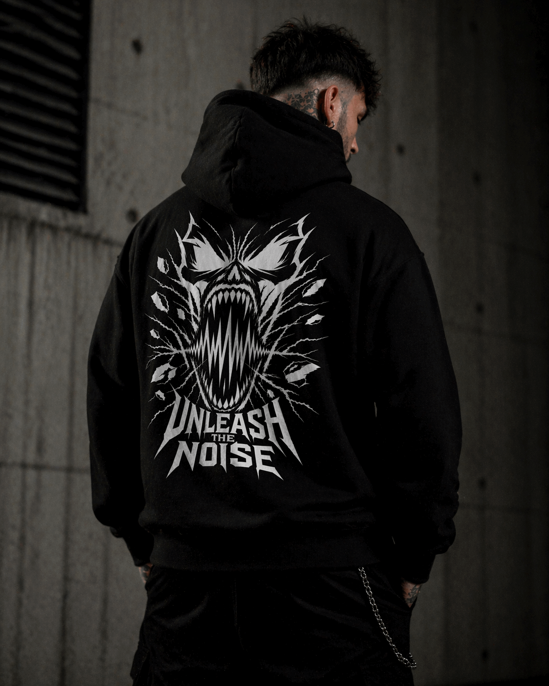 Harddrop „Unleash The Noise“ Hoodie – Hardcore Streetwear Backprint
