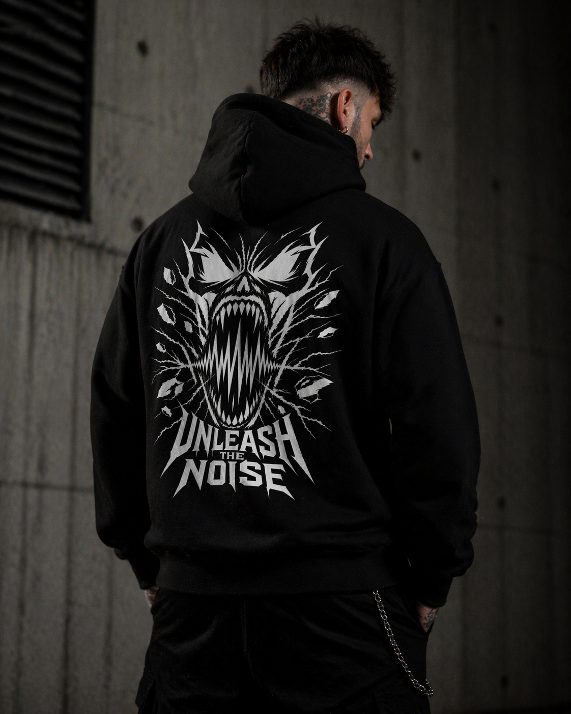 Harddrop „Unleash The Noise“ Hoodie – Hardcore Streetwear Backprint