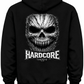 Schwarzer Hoodie mit Horror Treeface Motiv – Hardcore Streetwear DTF-Druck für Festivals, Raves und Clubs | Laserhandmade