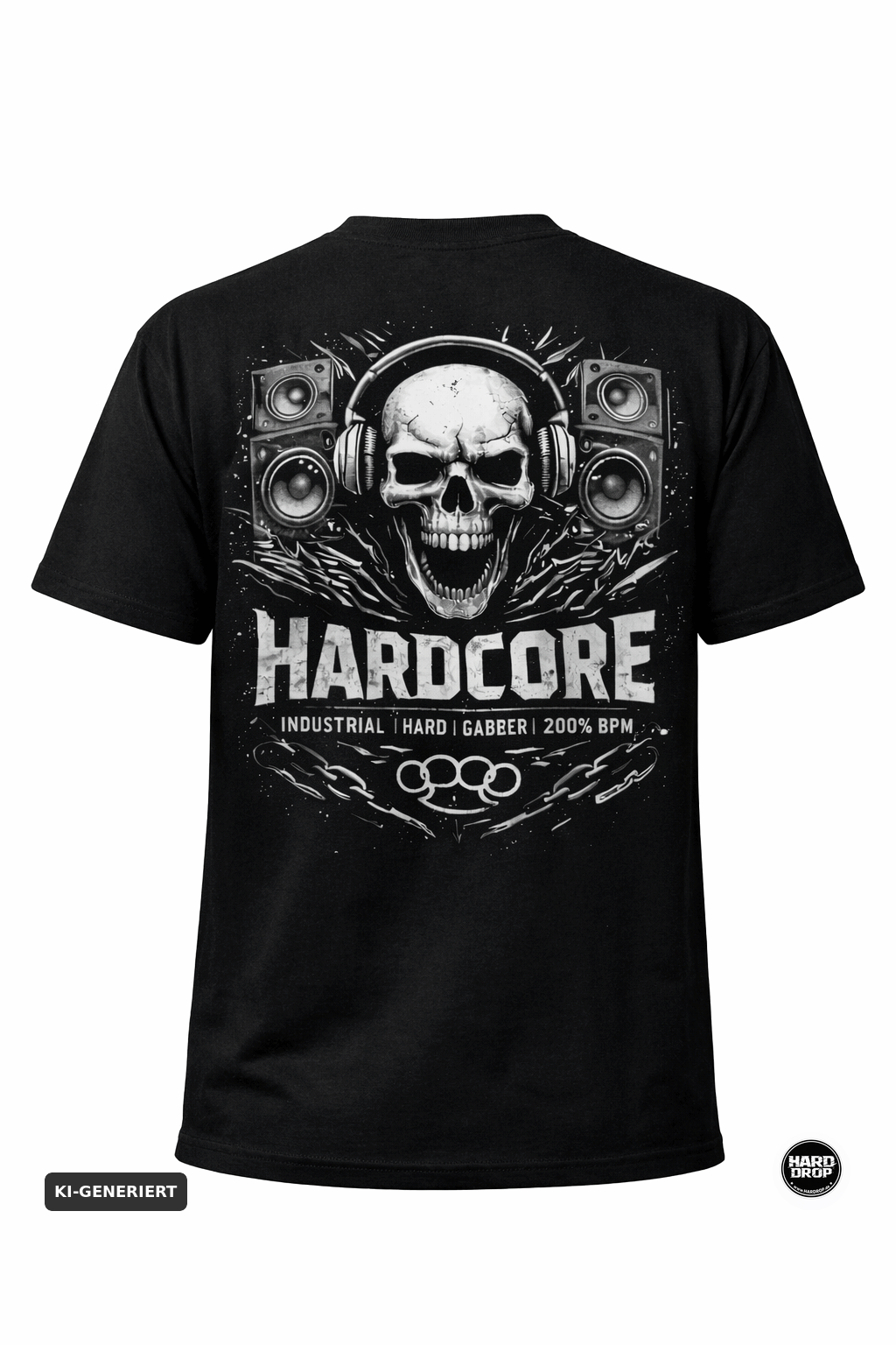 HARDDROP Hardcore Male T-Shirt – schwarzes Hardcore Streetwear Shirt