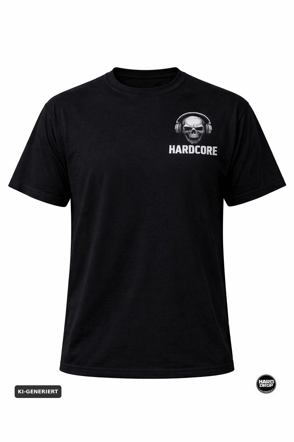 HARDDROP Hardcore Male T-Shirt – schwarzes Hardcore Streetwear Shirt