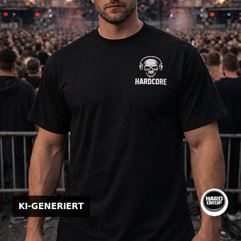 HARDDROP Hardcore Male T-Shirt mit großem Backprint – Hardcore Streetwear