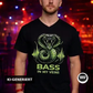 Schwarzes T-Shirt mit Cobra Motiv "Bass in my Veins" – Techno und Rave Streetwear DTF-Druck für Festivals | Laserhandmade