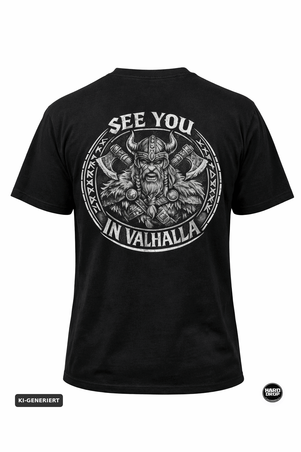 HARDDROP See You in Valhalla T-Shirt – Viking Streetwear Produktansicht