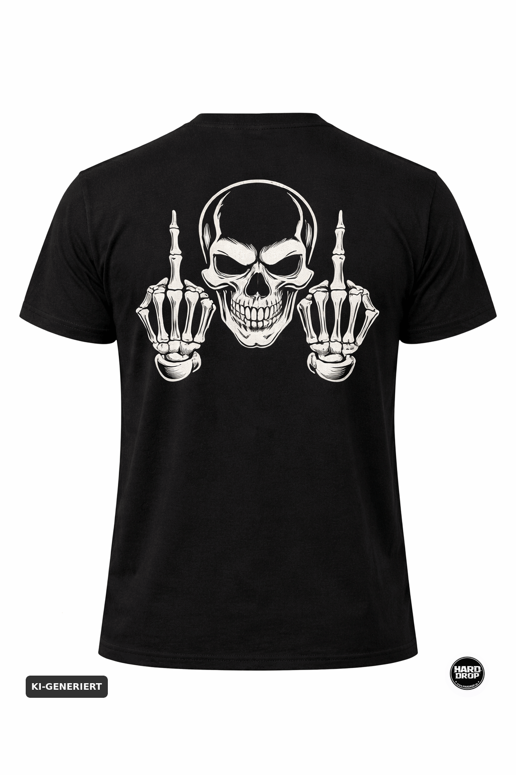 HARDDROP Hardstyle Skull T-Shirt – Hardstyle Streetwear Produktansicht