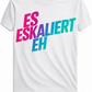Schwarzes Statement T-Shirt "Es Eskaliert Eh" mit Neon Farbverlauf – Festival und Party Streetwear für Techno und Hardstyle | Laserhandmade