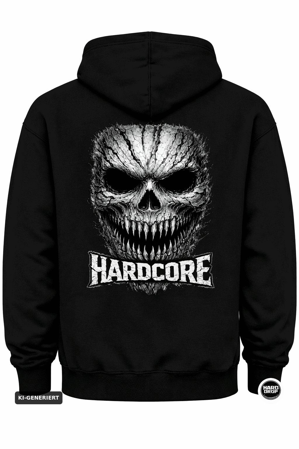 HARDDROP Hardcore Treeface Hoodie mit Horror Backprint – Hardcore Streetwear