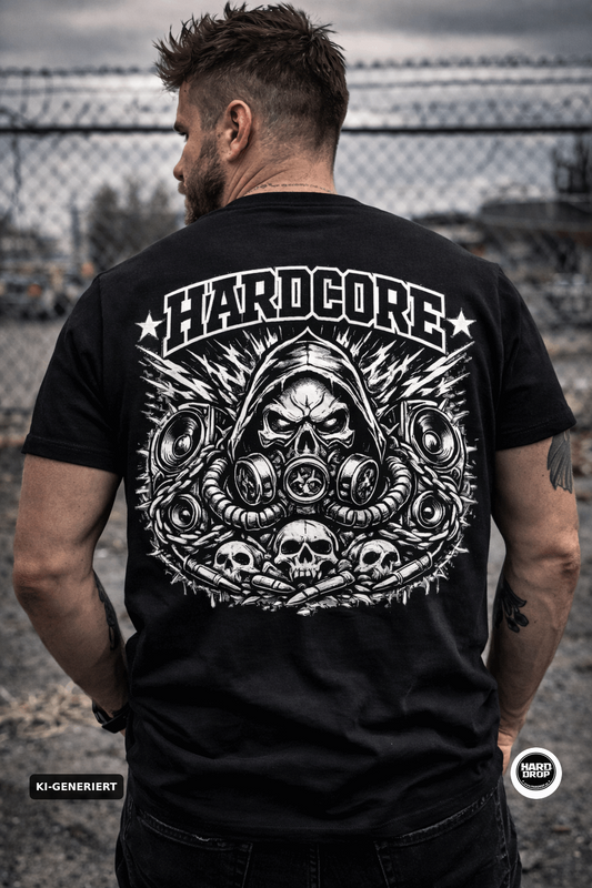 HARDDROP Hardcore Acid T-Shirt mit Backprint – Hardcore Festival Streetwear