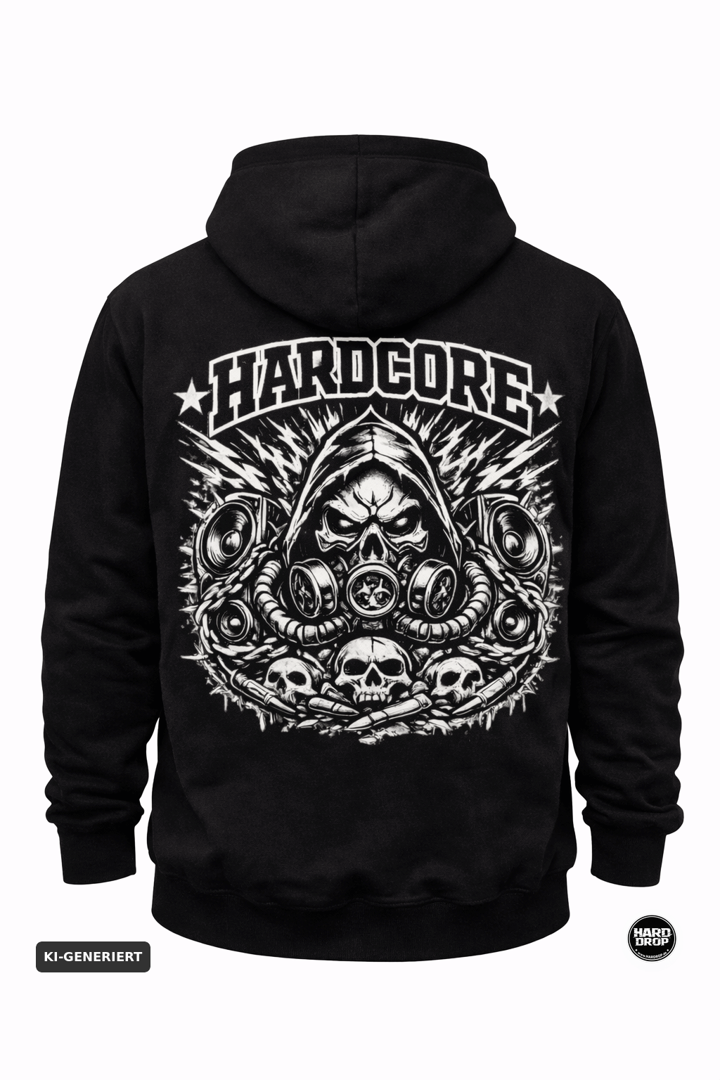 HARDDROP Hardcore Acid Hoodie mit Backprint – Hardcore Festival Streetwear