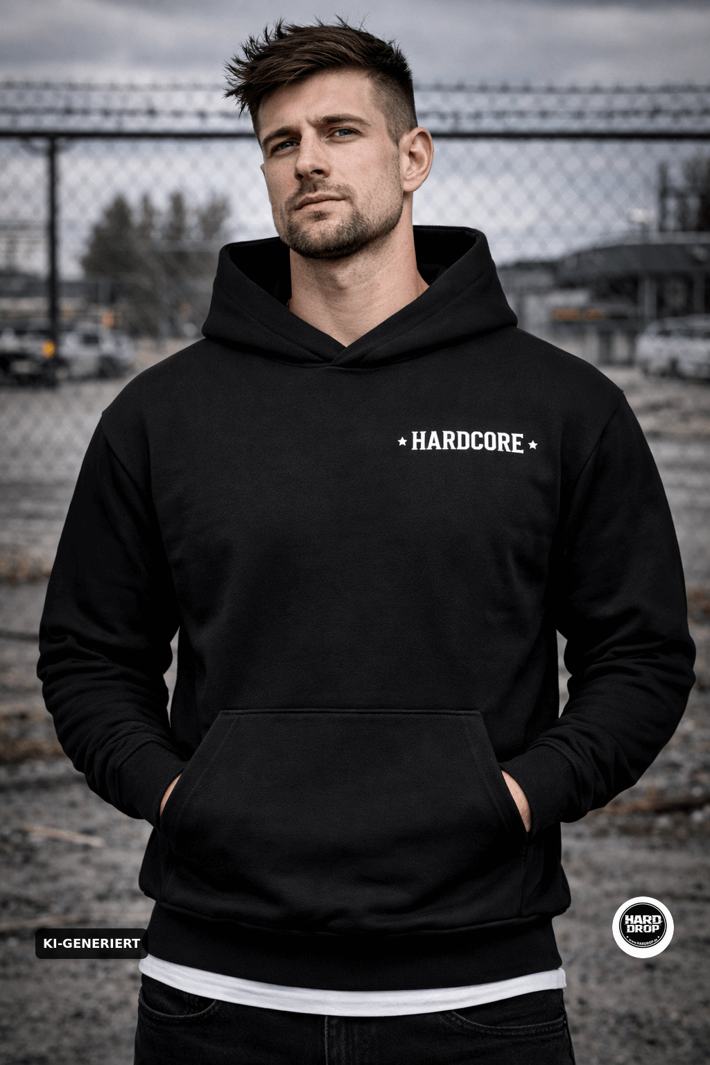 HARDDROP Hardcore Acid Hoodie – Festival Streetwear Produktansicht