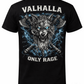 HARDDROP Valhalla Storm T-Shirt mit Viking Wolf Backprint – Valhalla Streetwear