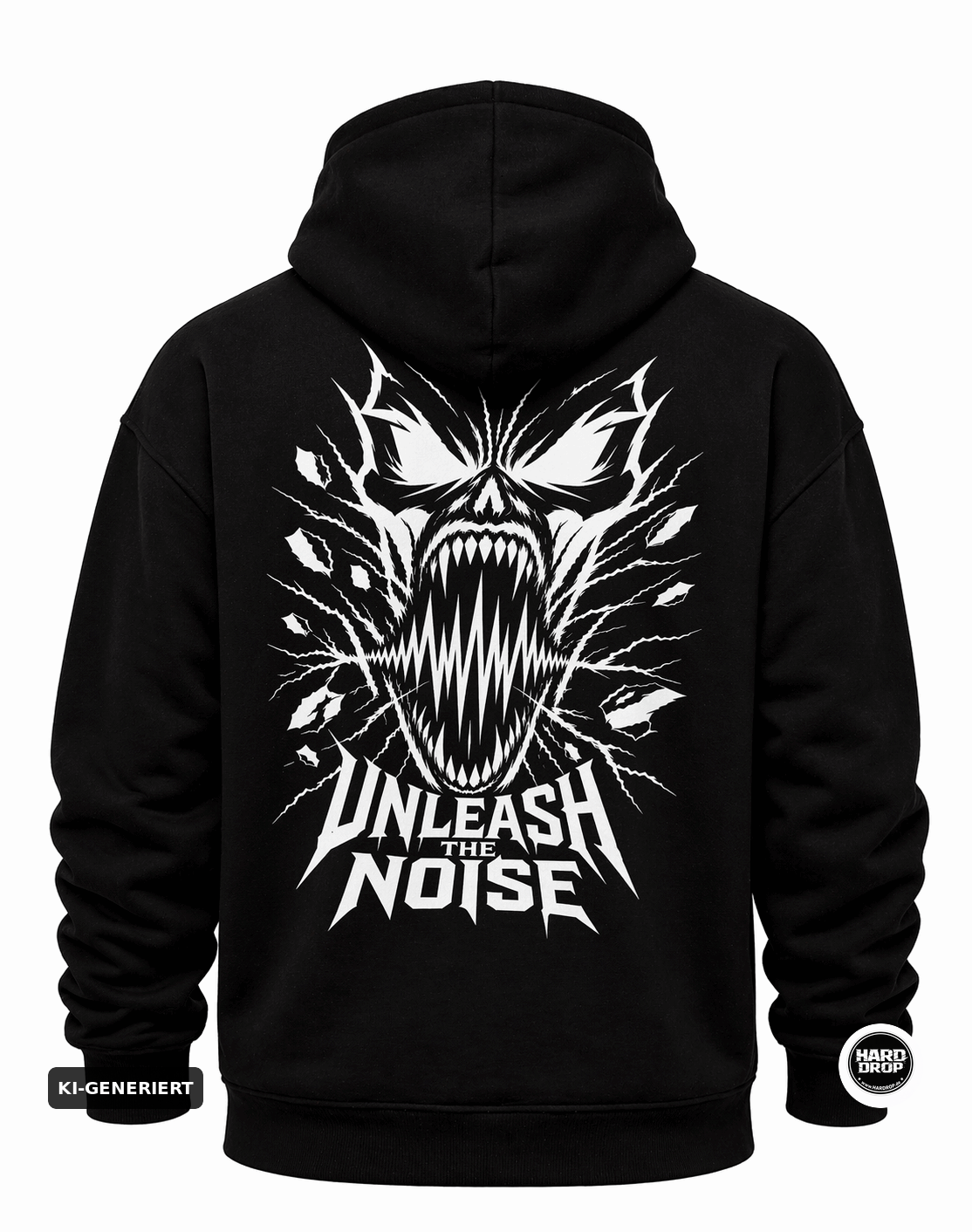 HARDDROP Unleash The Noise Hoodie mit Backprint – Hardcore Streetwear