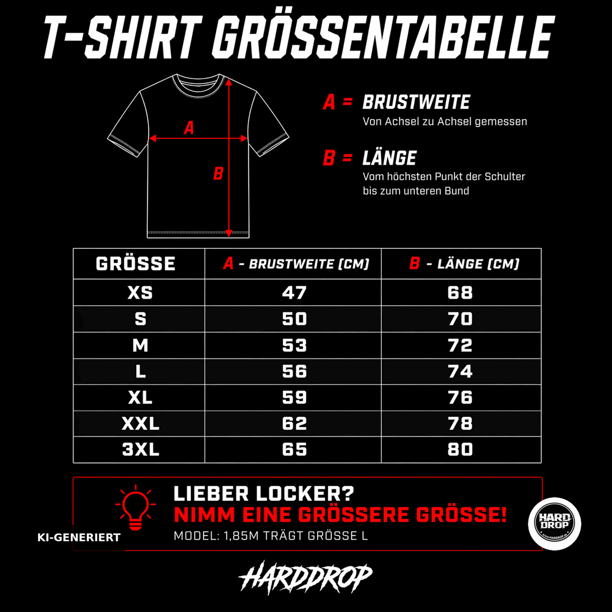 HARDDROP Unleash The Noise T-Shirt – Festival Streetwear Produktansicht