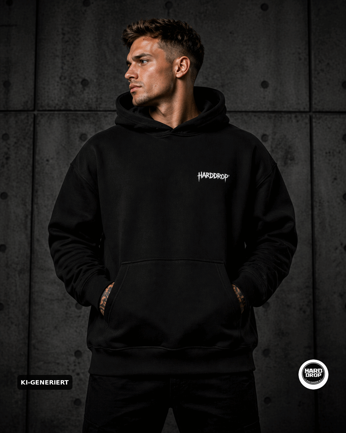 HARDDROP Hardstyle In My DNA Hoodie – Festival Streetwear Produktansicht