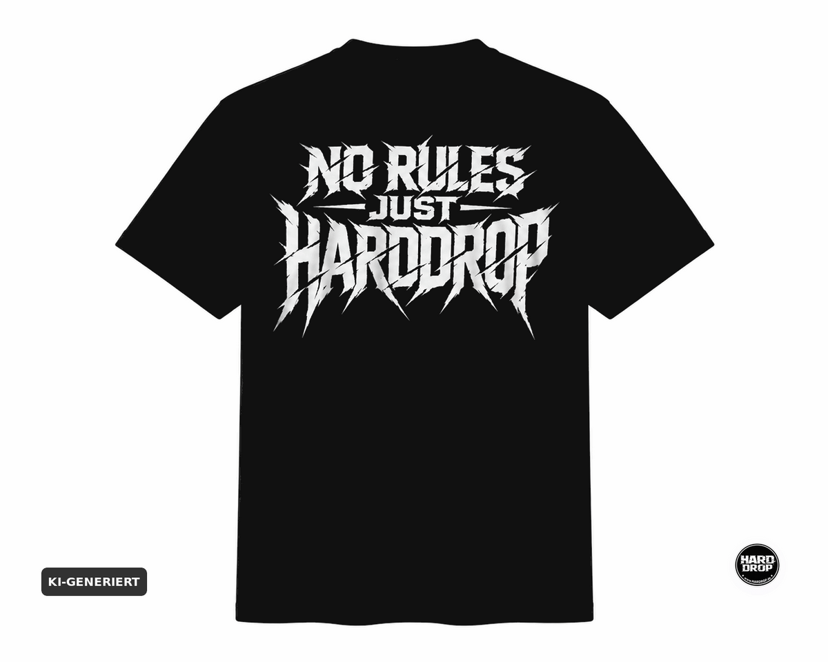 HARDDROP No Rules Just HARDDROP T-Shirt – Hardstyle Hardcore Streetwear