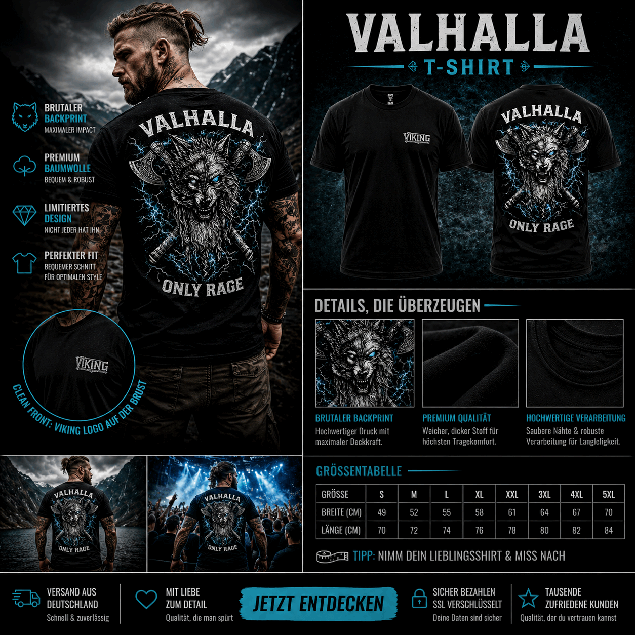 VALHALLA STORM – Viking Valhalla T-Shirt