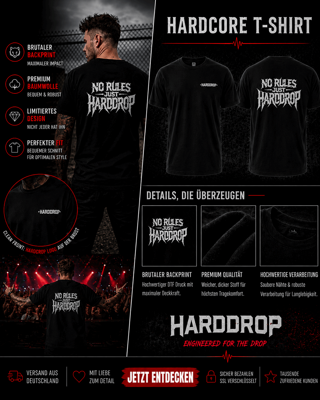 NO RULES JUST HARDDROP T-SHIRT