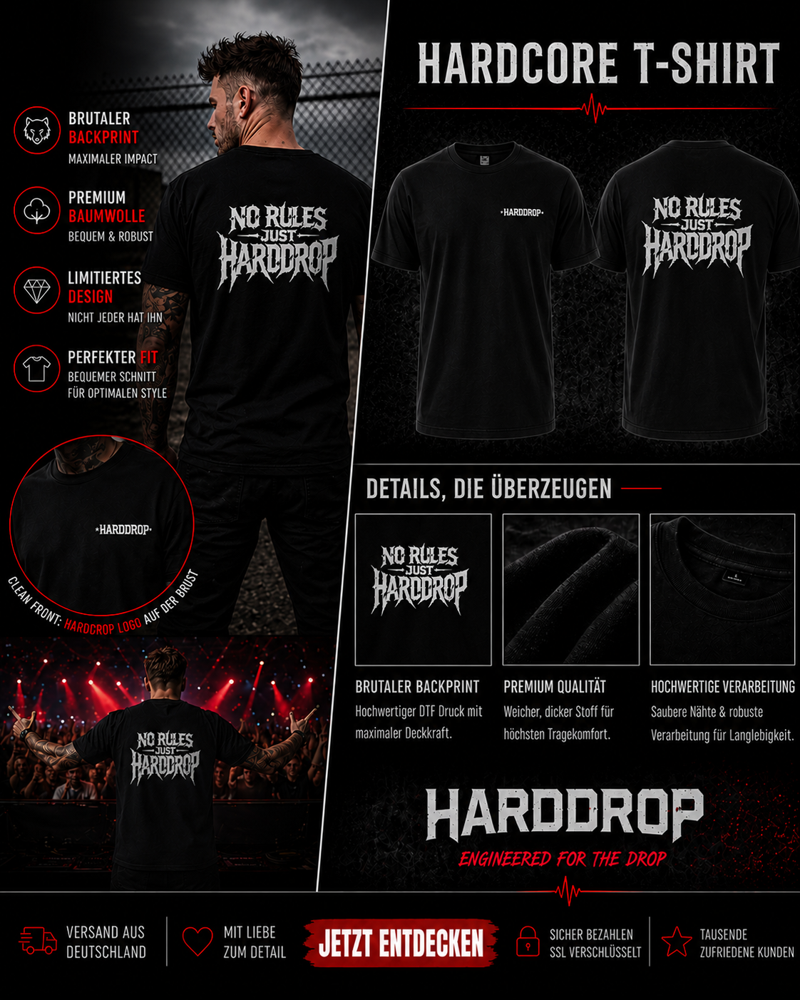 NO RULES JUST HARDDROP T-SHIRT